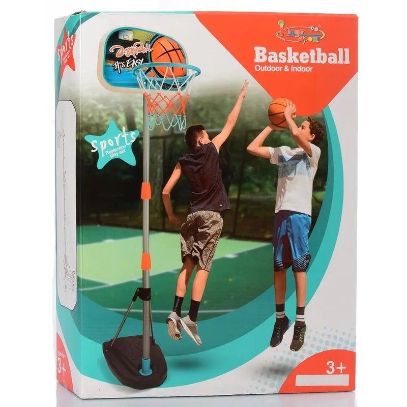 King Sport - Real Action Basketball Set with Stand Net 158 cm - LQ1905 - Image 1
